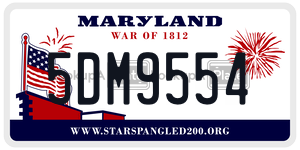 5DM9554 license plate in Maryland