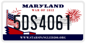 5DS4061  license plate in MD