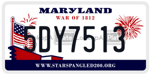 5DY7513  license plate in MD