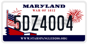 5DZ4004 license plate in Maryland