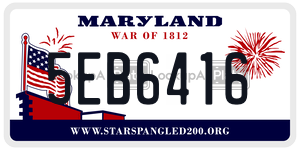 5EB6416 license plate in Maryland