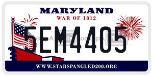 5EM4405 license plate in Maryland