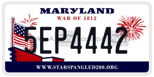 5EP4442 license plate in Maryland