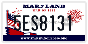 5ES8131 license plate in Maryland