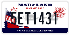 5ET1431  license plate in MD