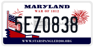 5EZ0838  license plate in MD