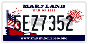 5EZ7352  license plate in MD
