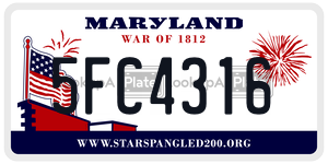5FC4316 license plate in Maryland