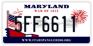 5FF6611 license plate in Maryland