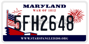 5FH2648 license plate in Maryland