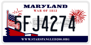 5FJ4274  license plate in MD