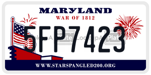 5FP7423 license plate in Maryland