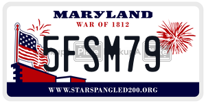 5FSM79 license plate in Maryland