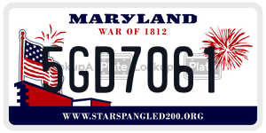 5GD7061  license plate in MD