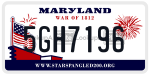 5GH7196 license plate in Maryland