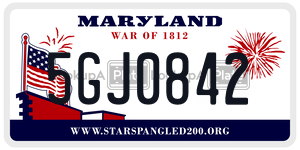 5GJ0842 license plate in Maryland