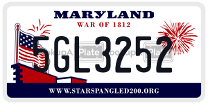 5GL3252 license plate in Maryland