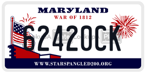 62420CK license plate in Maryland
