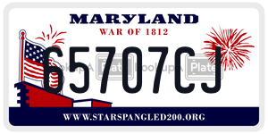 65707CJ  license plate in MD