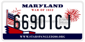 66901CJ license plate in Maryland