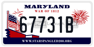 67731B license plate in Maryland