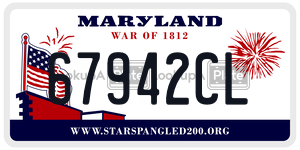 67942CL license plate in Maryland
