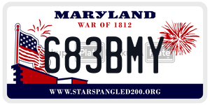 683BMY  license plate in MD
