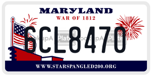 6CL8470  license plate in MD