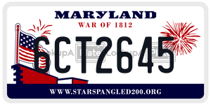 6CT2645 license plate in Maryland