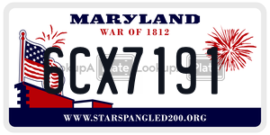 6CX7191  license plate in MD
