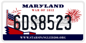 6DS8523 license plate in Maryland