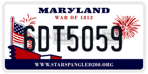 6DT5059 license plate in Maryland