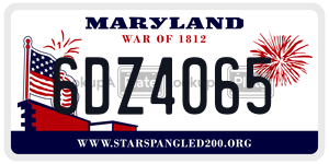 6DZ4065 license plate in Maryland