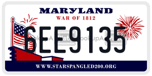 6EE9135 license plate in Maryland