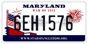 6EH1576 license plate in Maryland