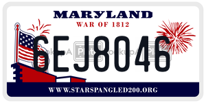 6EJ8046  license plate in MD