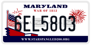 6EL5803 license plate in Maryland