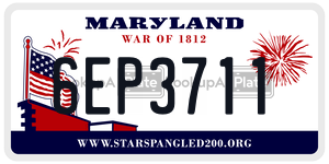 6EP3711 license plate in Maryland