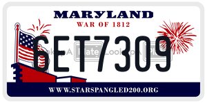6ET7309  license plate in MD