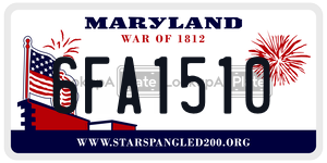 6FA1510  license plate in MD