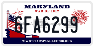 6FA6299 license plate in Maryland