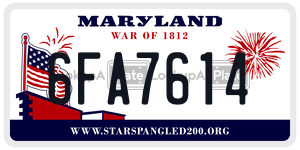 6FA7614 license plate in Maryland