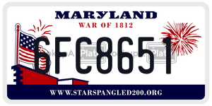 6FC8651  license plate in MD