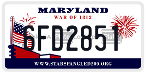 6FD2851 license plate in Maryland