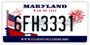 6FH3331 license plate in Maryland