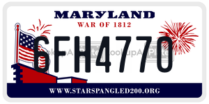 6FH4770 license plate in Maryland