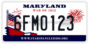 6FM0123 license plate in Maryland