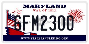 6FM2300 license plate in Maryland