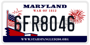 6FR8046 license plate in Maryland