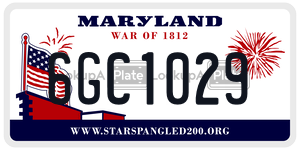 6GC1029 license plate in Maryland